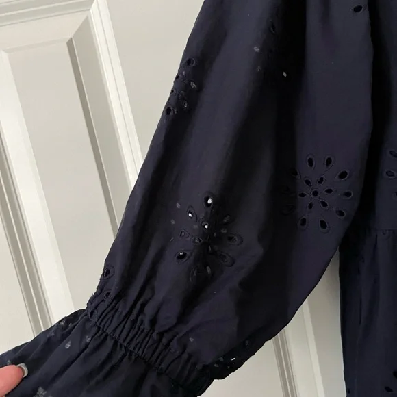 Chico’s Eyelet Off Shoulder Tiered Midi Dress - Picture 6 of 9